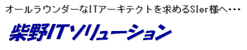 オールラウンダーなITアーキテクトを求めるSIer様へ… 柴野ITソリューション